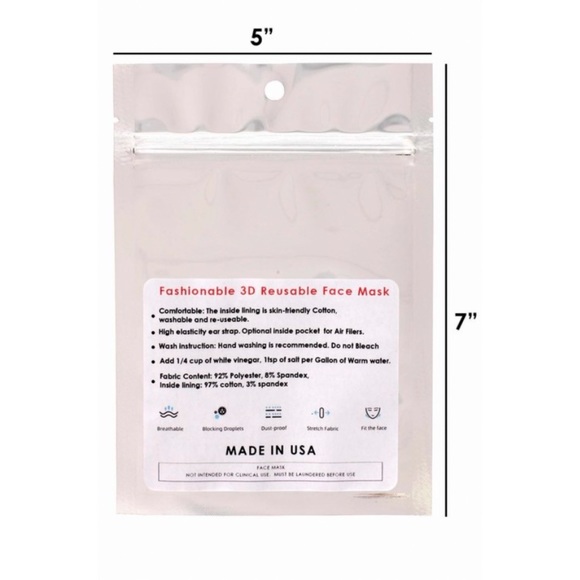 5🌟 SELLER Black Polka Dot Face Mask - Picture 6 of 6